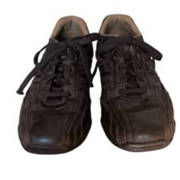 Vintage Skechers Brown Leather Lace up Shoes Casual Athletic Men's sneakers - Picture 3 of 6